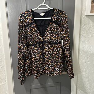 Lucky Brand Floral Long Sleeve Blouse